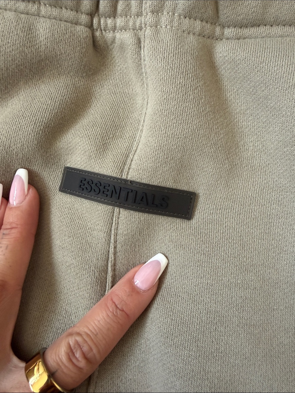Essentials Stone Gray Logo Sweatpants - Picture 3 of 4